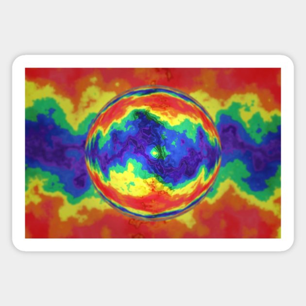 LGBT Tie Dye Flag Rainbow Sticker by Moon Art